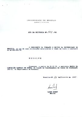 Ato da Reitoria nº 0167/1998