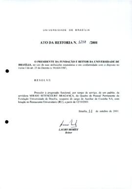 Ato da Reitoria nº 1258/2001