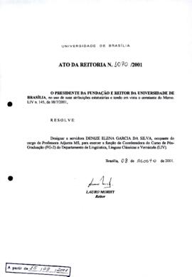 Ato da Reitoria nº 1070/2001