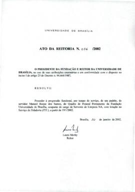 Ato da Reitoria nº 0036/2002