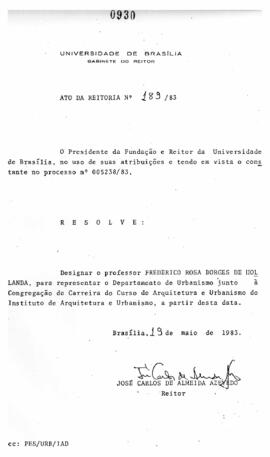 Ato da Reitoria nº 0189/1983