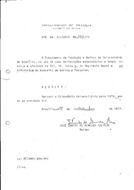 Ato da Reitoria nº 0290/1977