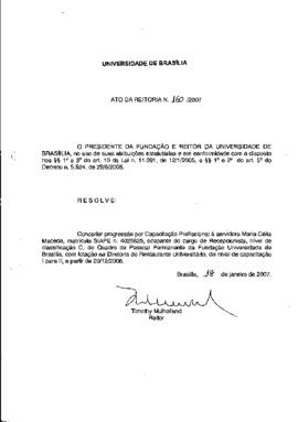 Ato da Reitoria nº 0160/2007