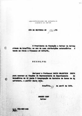 Ato da Reitoria nº 0186/1975