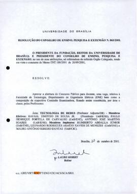Resolução do Conselho de Ensino, Pesquisa e Extensão nº 0065/2001