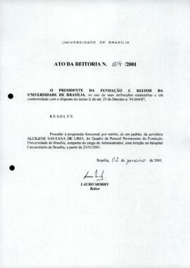 Ato da Reitoria nº 0004/2001