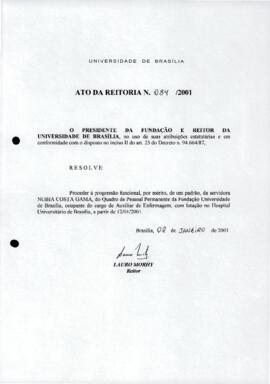 Ato da Reitoria nº 0084/2001