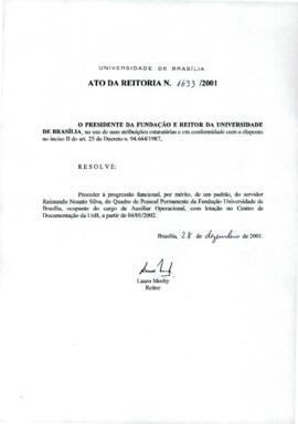 Ato da Reitoria nº 1633/2001