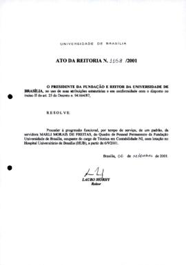 Ato da Reitoria nº 1158/2001