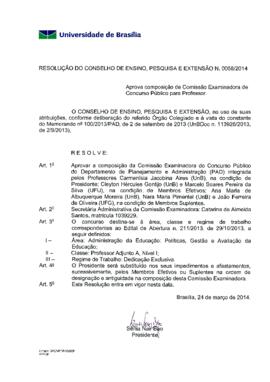 Resolução do Conselho de Ensino, Pesquisa e Extensão nº 0058/2014