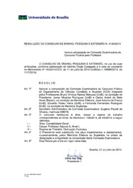Resolução do Conselho de Ensino, Pesquisa e Extensão nº 0149/2014