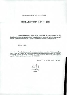 Ato da Reitoria nº 1529/2001