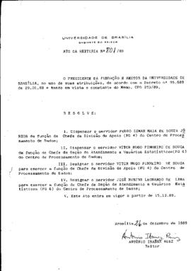 Ato da Reitoria nº 0801/1989