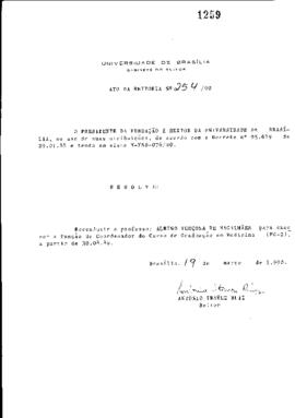 Ato da Reitoria nº 0254/1990