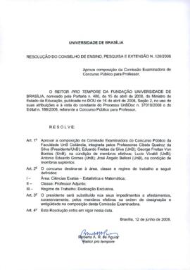 Resolução do Conselho de Ensino, Pesquisa e Extensão nº 0126/2008