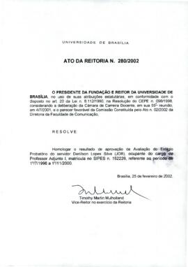 Ato da Reitoria nº 0280/2002