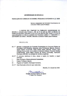 Resolução do Conselho de Ensino, Pesquisa e Extensão nº 0056/2008