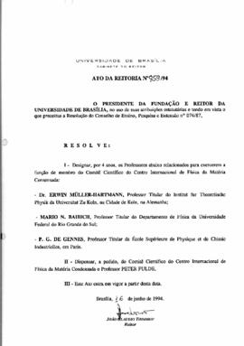 Ato da Reitoria nº 0859/1994