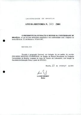 Ato da Reitoria nº 0323/2001