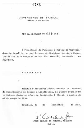 Ato da Reitoria nº 0057/1983