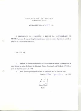 Ato da Reitoria nº 0039/1998