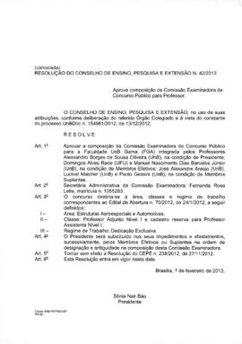 Resolução do Conselho de Ensino, Pesquisa e Extensão nº 0042/2013