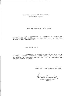 Ato da Reitoria nº 1416/1993