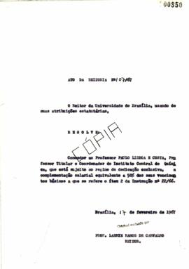 Ato da Reitoria nº 0107/1967