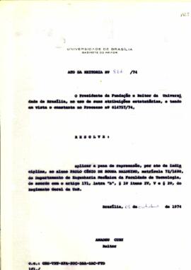 Ato da Reitoria nº 0866/1974