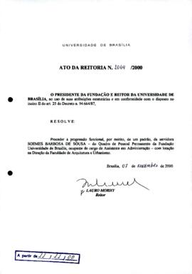 Ato da Reitoria nº 1064/2000