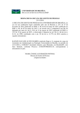 Despacho da Decana de Gestão de Pessoas (2016-11-23)