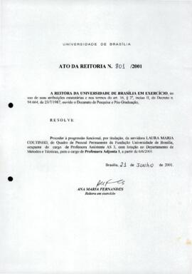 Ato da Reitoria nº 0801/2001