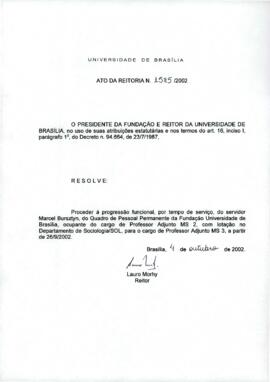 Ato da Reitoria nº 1585/2002