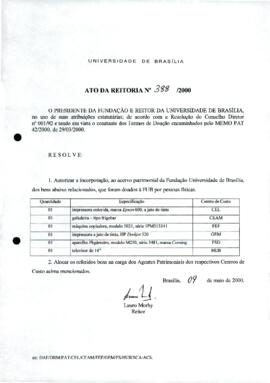 Ato da Reitoria nº 0388/2000