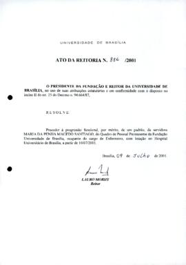 Ato da Reitoria nº 0886/2001