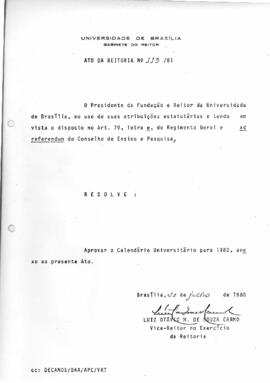 Ato da Reitoria nº 0113/1981